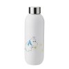 Stelton KEEP COOL Stalowa Butelka do Wody 750 ml MUMINKI Biała